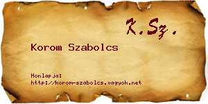 Korom Szabolcs névjegykártya